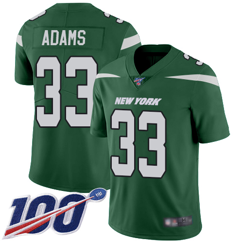 Nike Jets #33 Jamal Adams Green Team Color Youth Stitched NFL 100th Season Vapor Limited Jersey